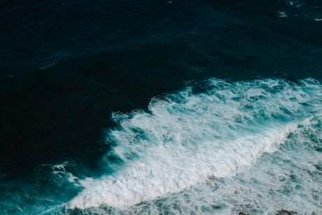 Coastal water from above by Shreyaan Vashishtha on Pexels