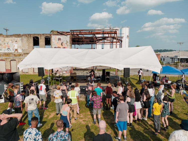 Back View Of People On Concert