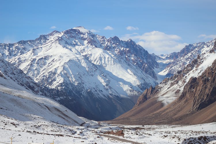 Majestic Mountains In Snow