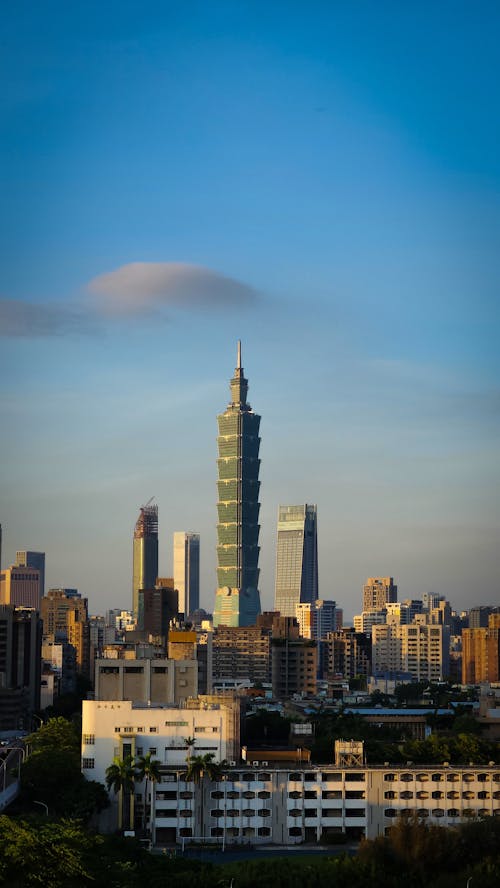 Skyscrapers in Taipei City Skyline