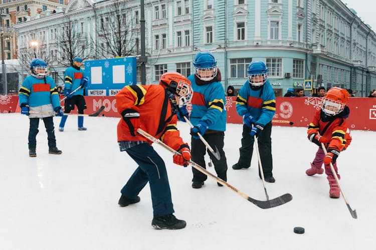 Photo Of Kids Playing Hockey