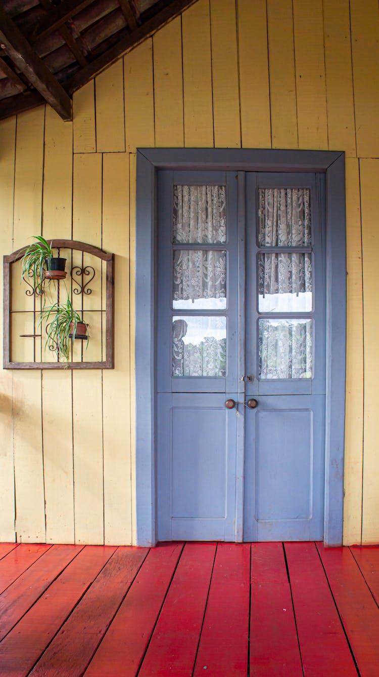 Blue Doors In House