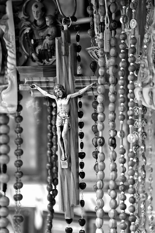 Základová fotografie zdarma na téma černobílý, ježíš kristus, katolík