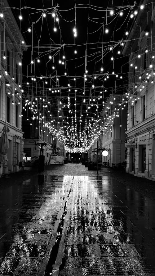 Light over Street at Night