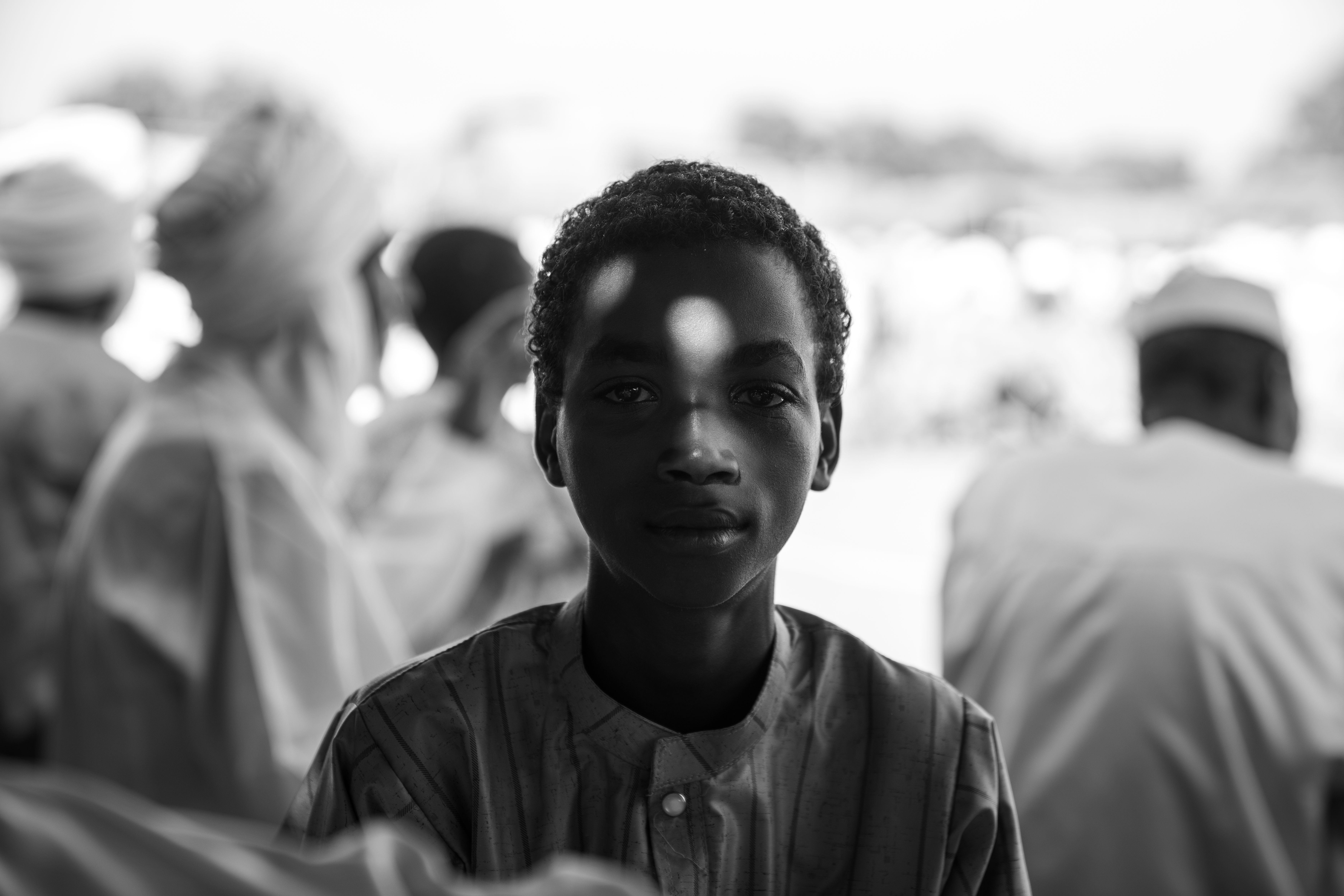Boy Portrait in Black and White · Free Stock Photo