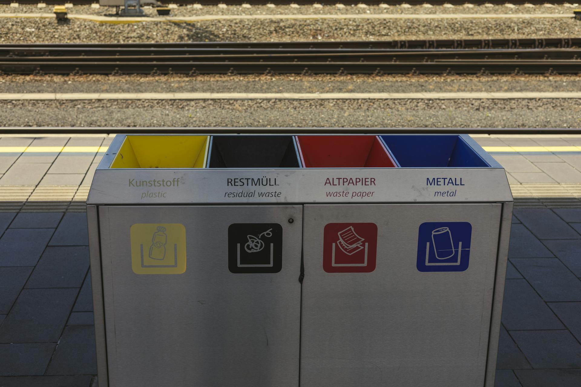 Recycling Bin on Platform Station