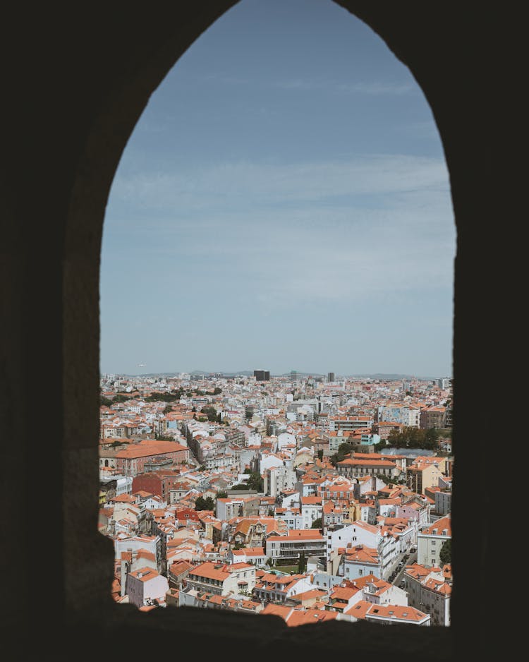 Lisbon Cityscape Seen From Window