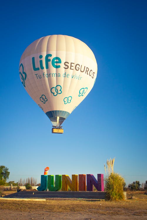 Advertisement on Flying Hot Air Balloon