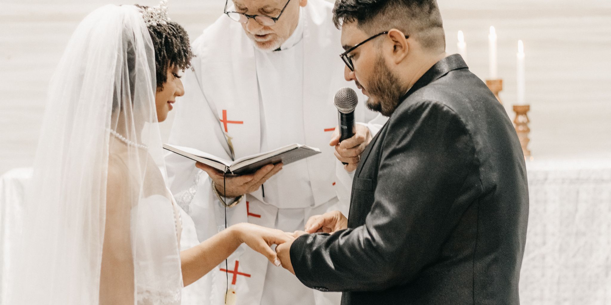 Couple on their wedding day