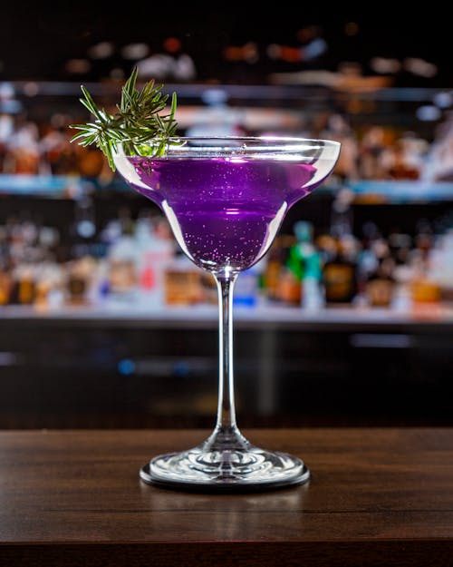 Purple Cocktail in Glass
