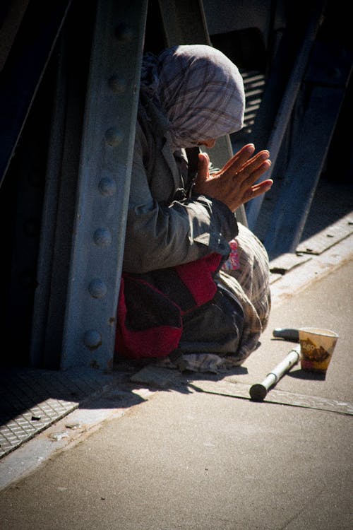 Beggar on Chain Bridge Budapest