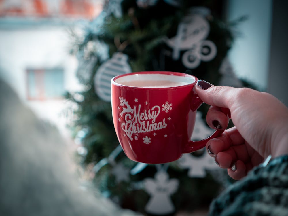 Red Merry Christmas-printed Mug