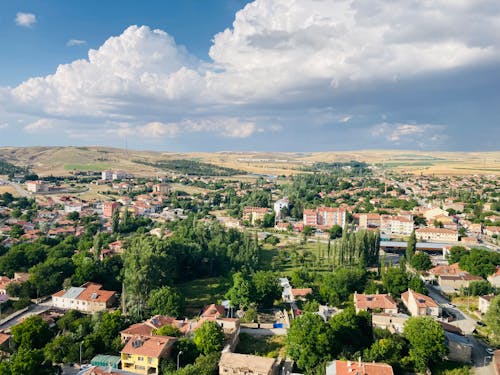 Cloud over Town on Plains