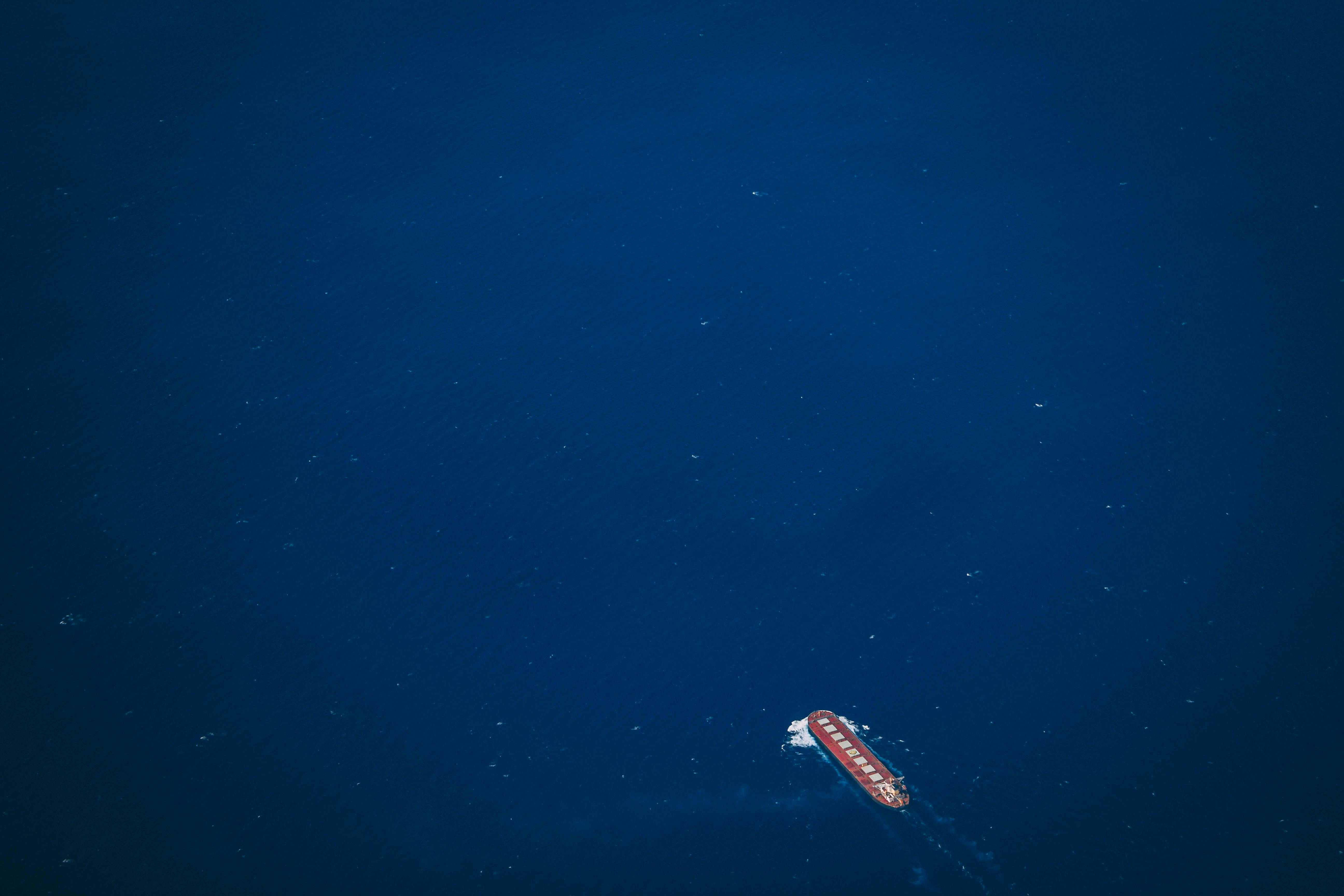 Free stock photo of aerial view, boat, deep ocean