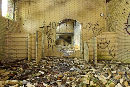 Destroyed Walls in Building