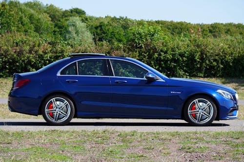 Blue Mercedes C63