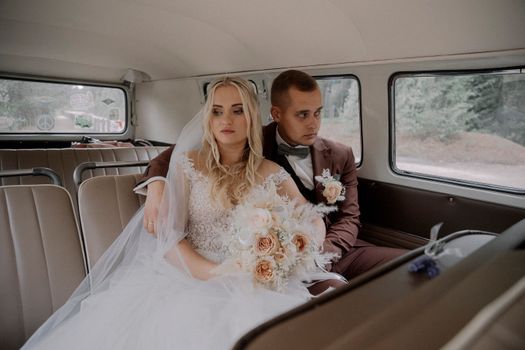 Newlywed Couple in Van