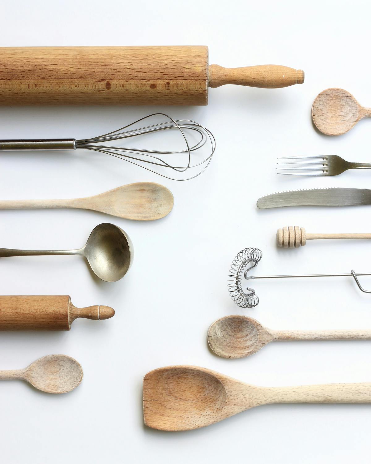 Wooden and Metal Kitchenware · Free Stock Photo