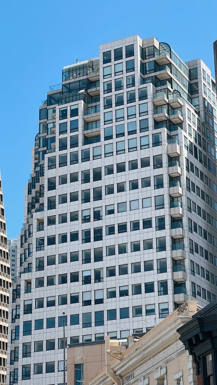 Facade Of A Business Center In San Francisco Chinatown