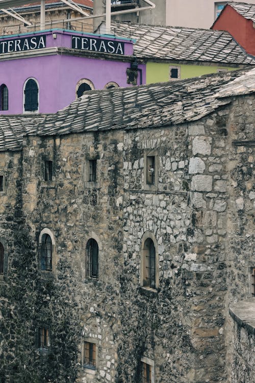 Stone Building Wall in Town