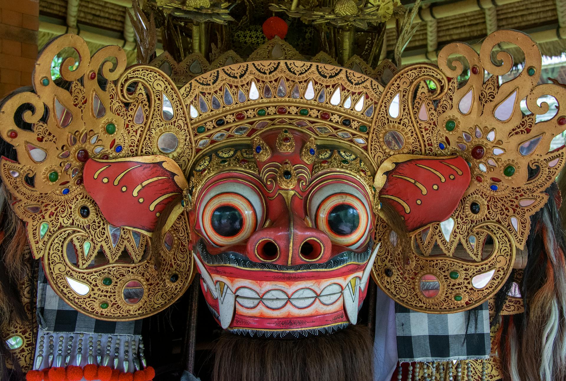 Statue of Barong, a Balinese Mythological Creature