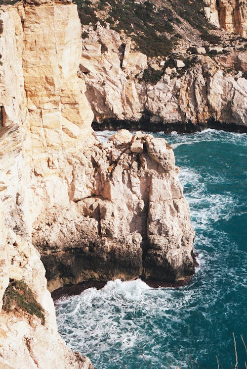 Barren Rocks on Sea Shore