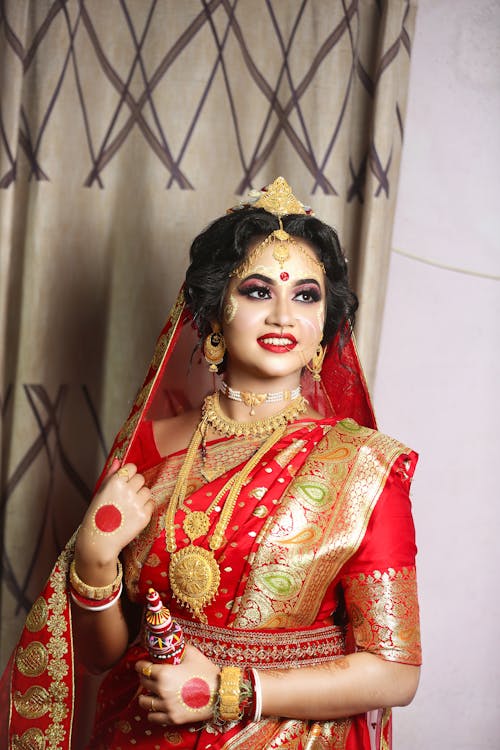 Portrait of Bride in Traditional Clothing