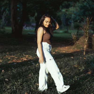 White Relaxed Cargo Pants