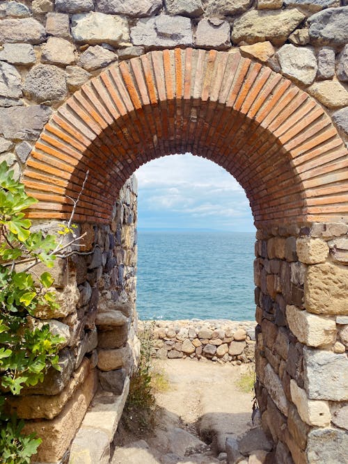 Brick Arch in a Stone Wall
