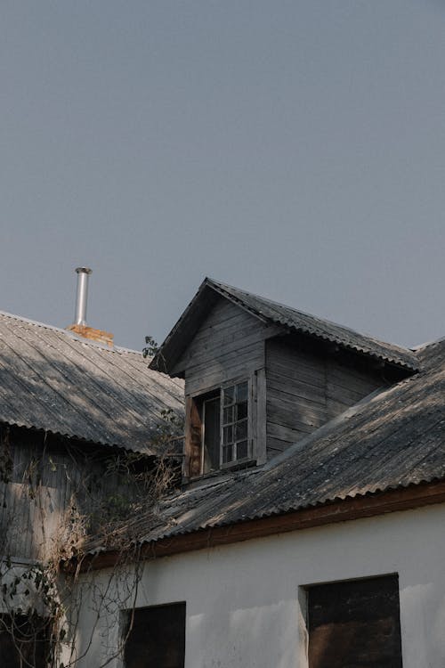 Roof of an Old Farm Building