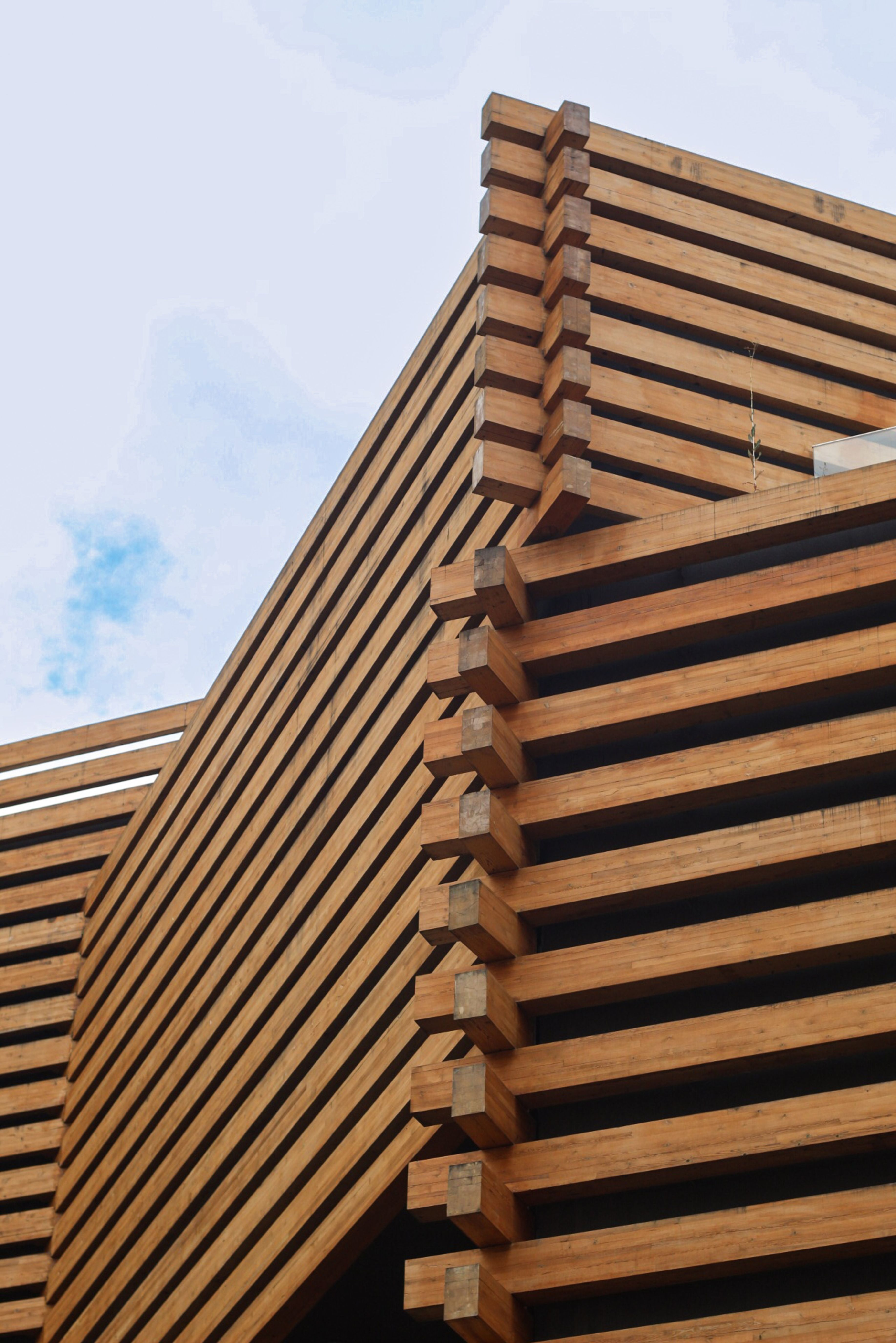 Holzkonstruktion im Rohbau