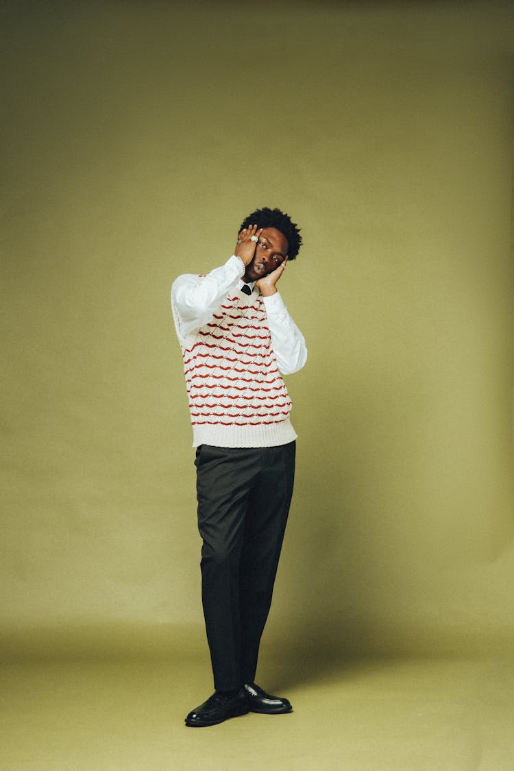 Man Posing In Sweater