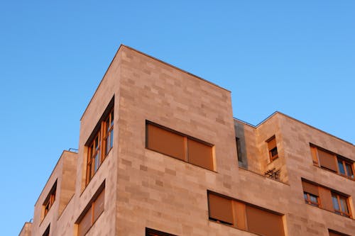 Facade of a Modern Apartment in City 