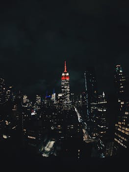 纽约市天际线以帝国大厦为特色，景观令人惊叹