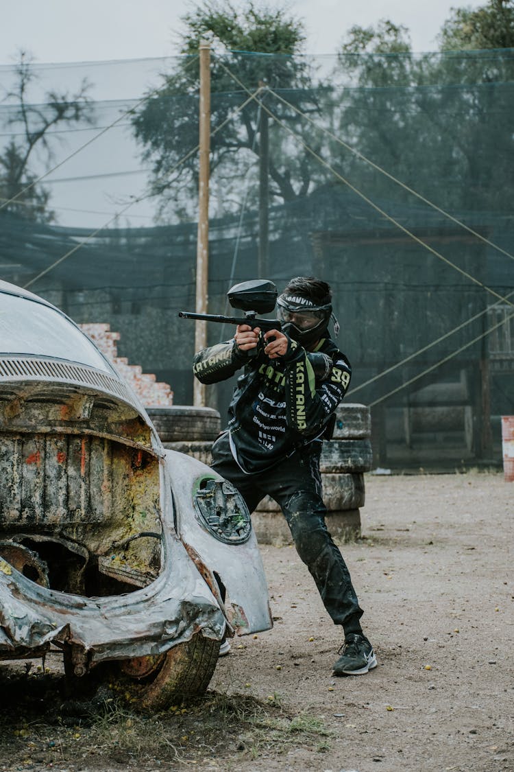 Man Playing Paintball