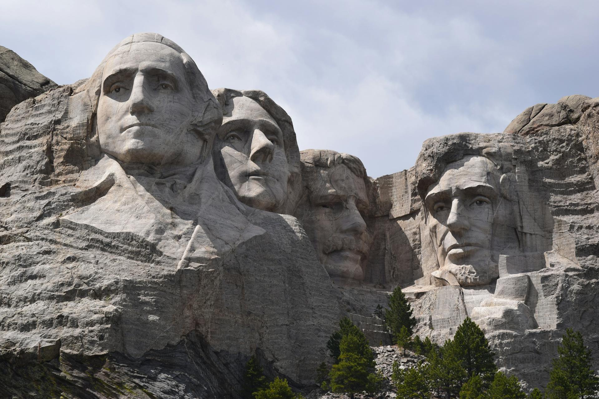 US Presidents Sculptures at Mount Rushmore National Memorial