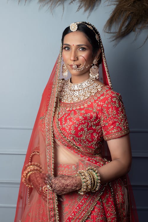 Woman in Traditional, Red Dress