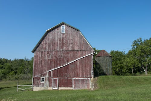 Wooden Barn on Farm