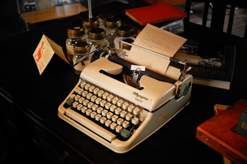 Typewriter on Desk