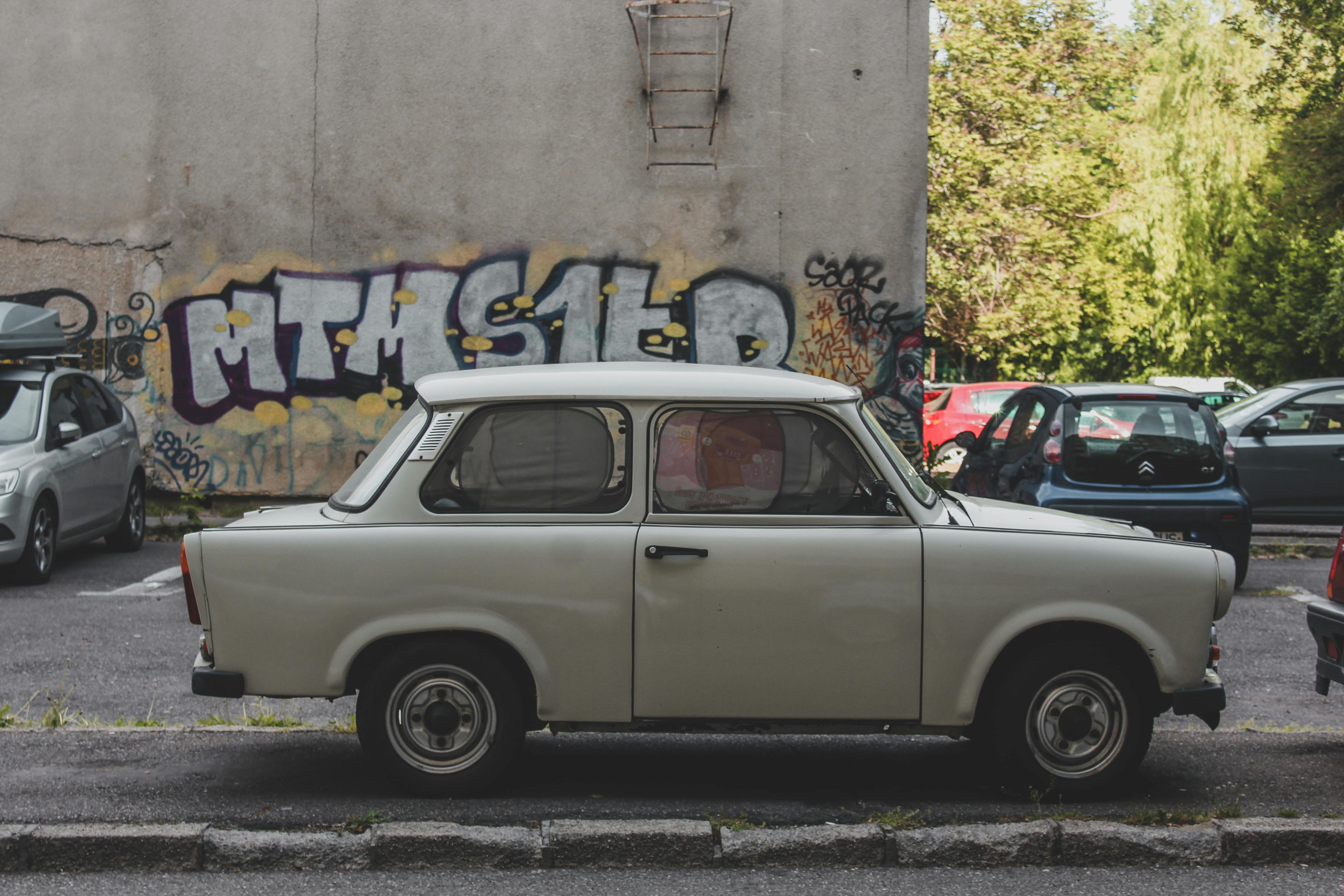 A Vintage Trabant 601 at a Car Exhibition · Free Stock Photo