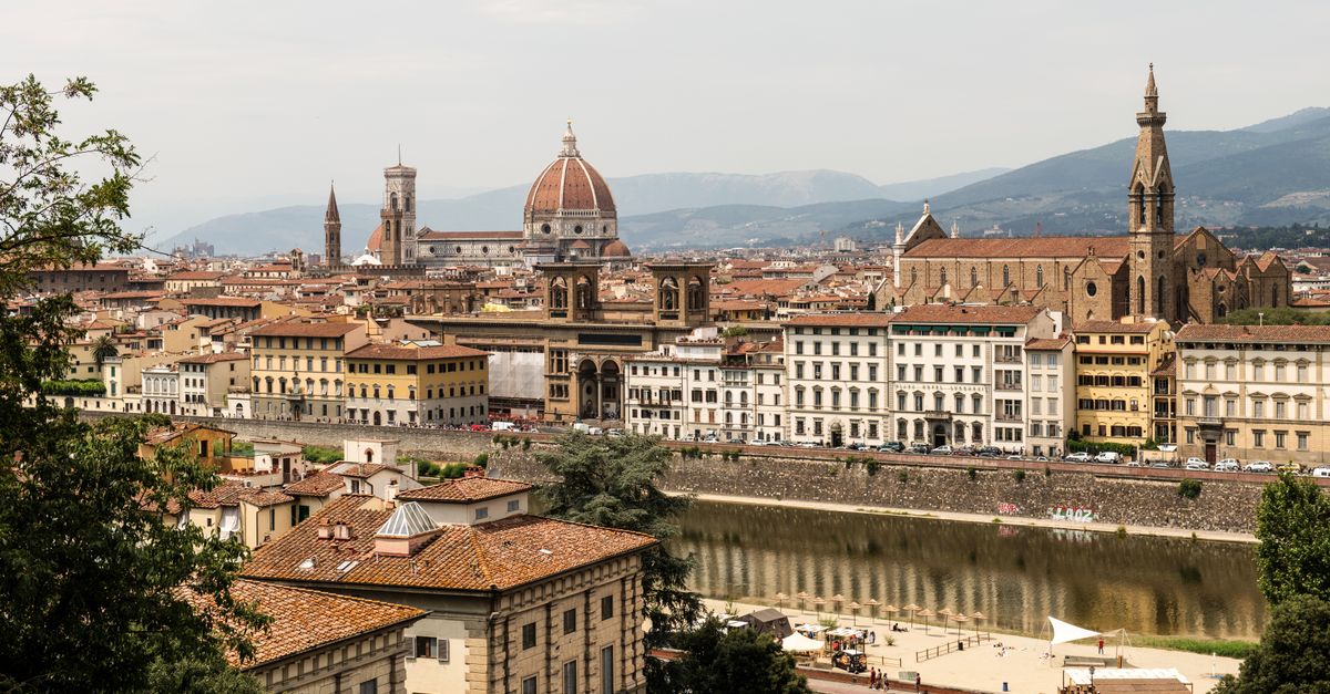 Panoramic View From Piazzale Michelangelo Florence Italy Free Stock panoramic-view-from-piazzale-michelangelo-florence-italy-free-stock
