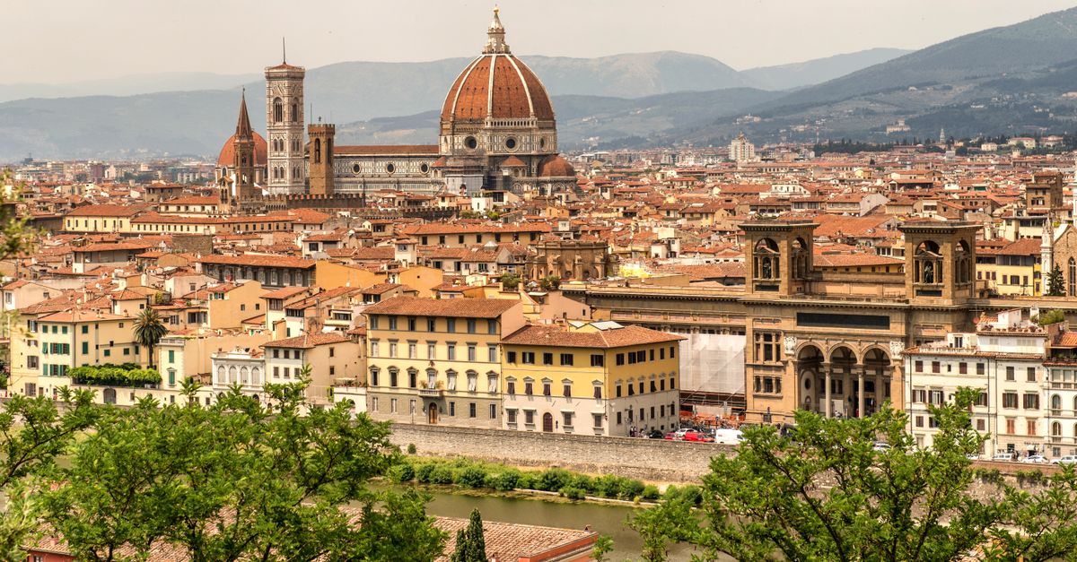 Panoramic View From Piazzale Michelangelo Florence Italy Free Stock panoramic-view-from-piazzale-michelangelo-florence-italy-free-stock