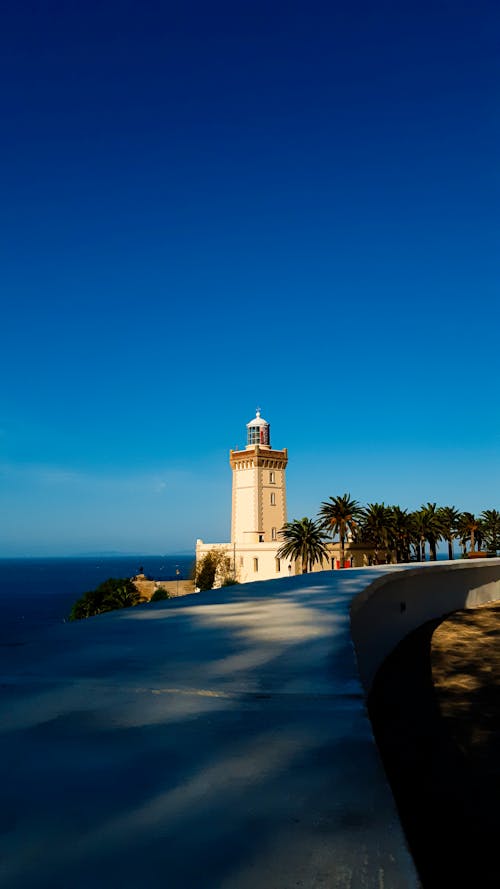 Lighthouse among Palm Trees