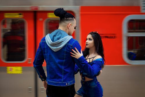 Couple Beside Train