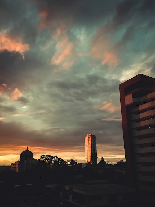 Photo of Buildings Under Cloudy Sky