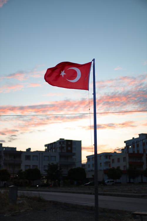 Flag of Turkey at Dawn