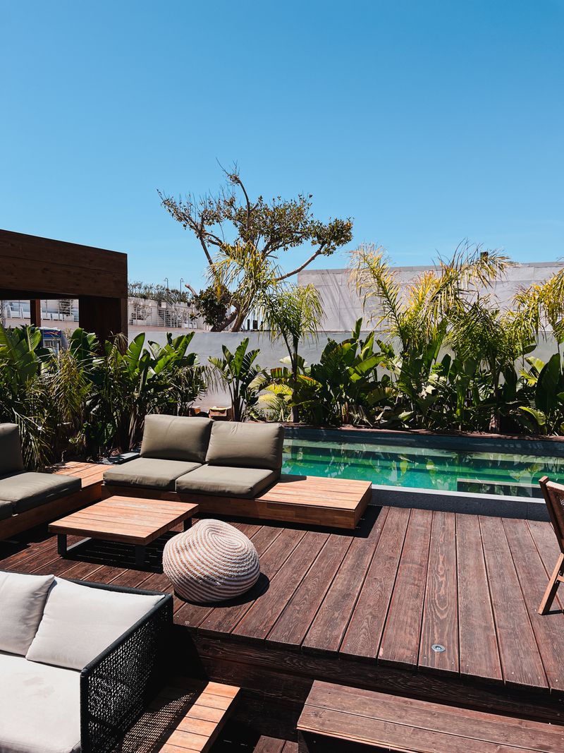 Patio set for evening entertaining