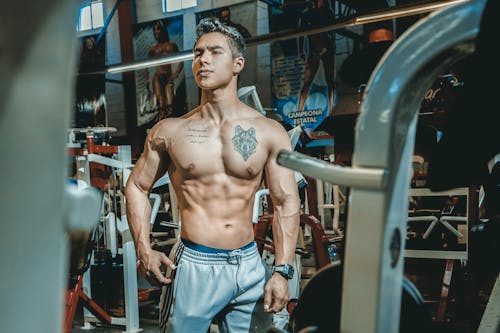 Free Man Inside Gym Stock Photo