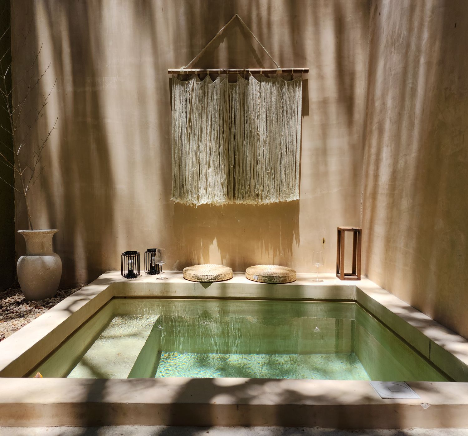 A serene indoor spa setting with natural light and minimalist decor, perfect for relaxatio