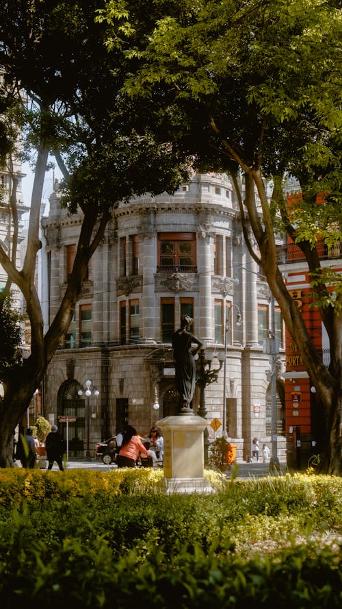 Statue of Woman in Square